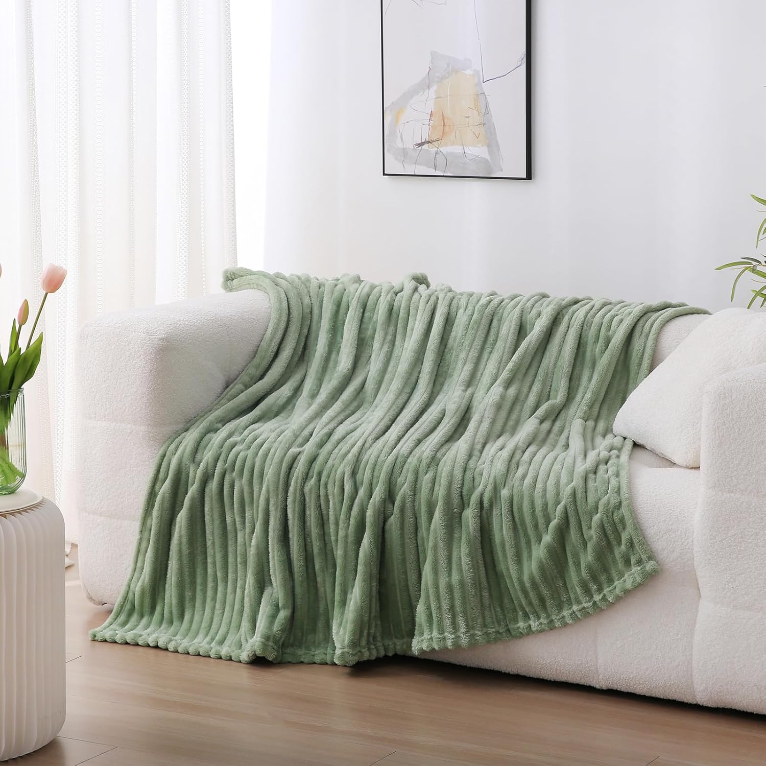 Beige Throw Pillow — 60" - View 2