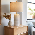 Farmhouse Beige Desk Lamp — 23" - View 6