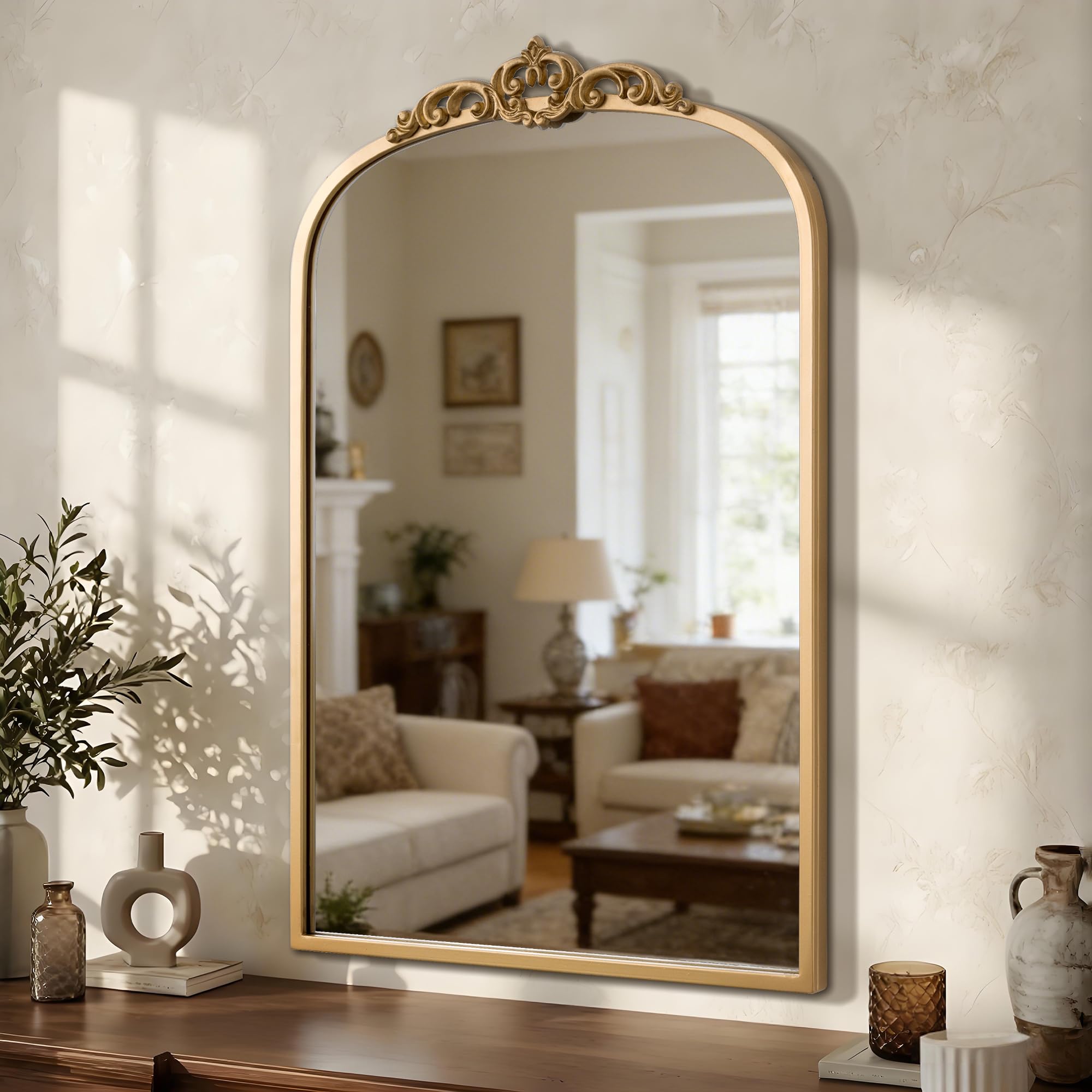 Vintage Luxe Gold Mirror — 30"
