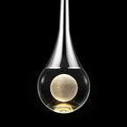 Dimmable Luxe Gold Pendant Light — 1-Light — Ball Polished Nickel