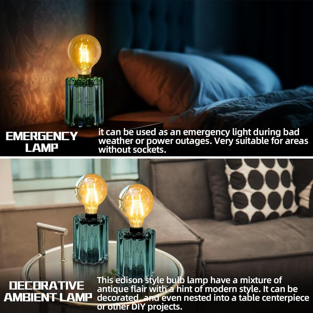 Cordless Brown Table Lamp — Set of 2 - View 4