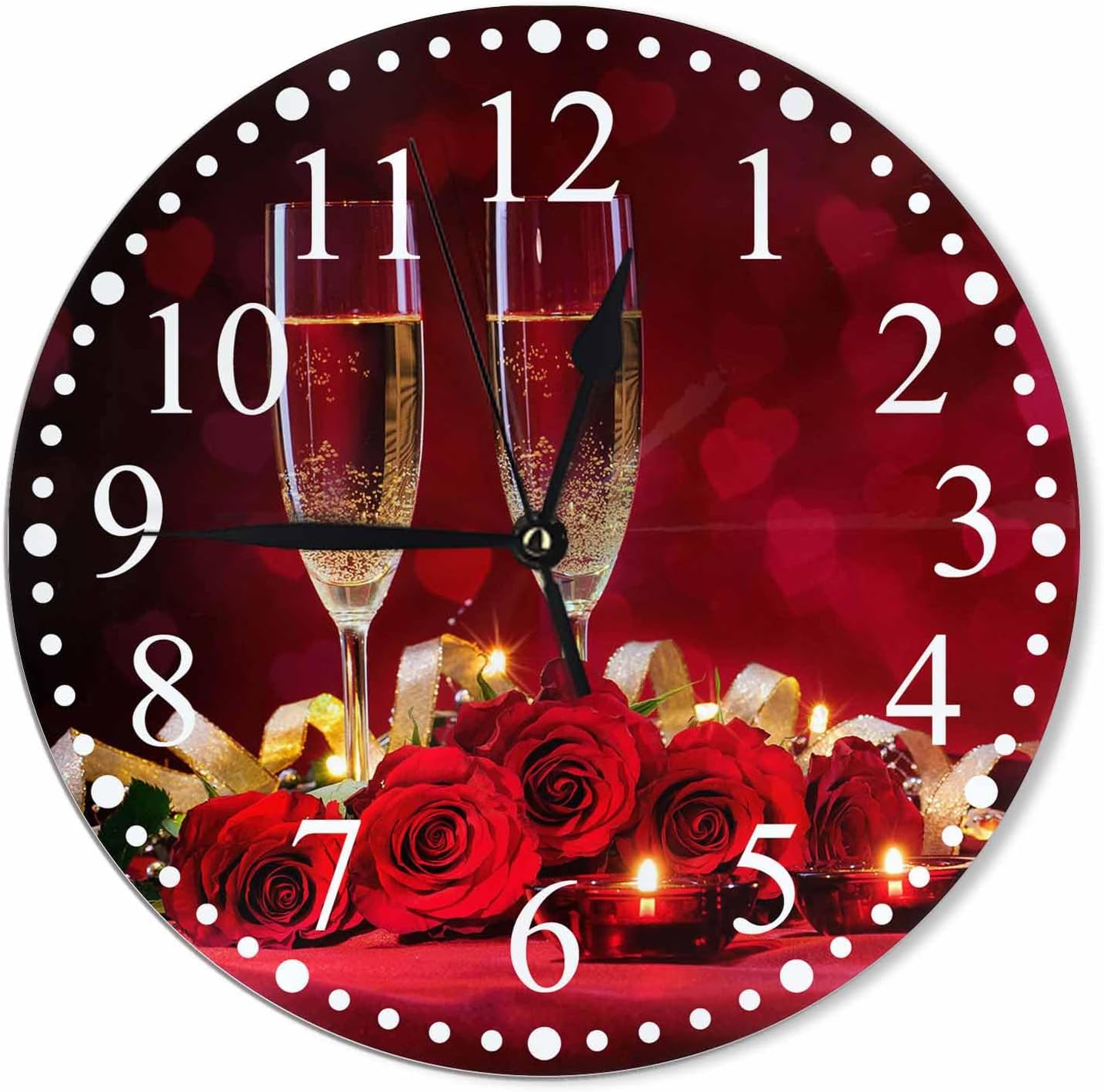 Battery Operated Modern Green Wall Clock — 10" — 10 Inch