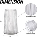 Modern Black Flower Vase — 8" - View 7