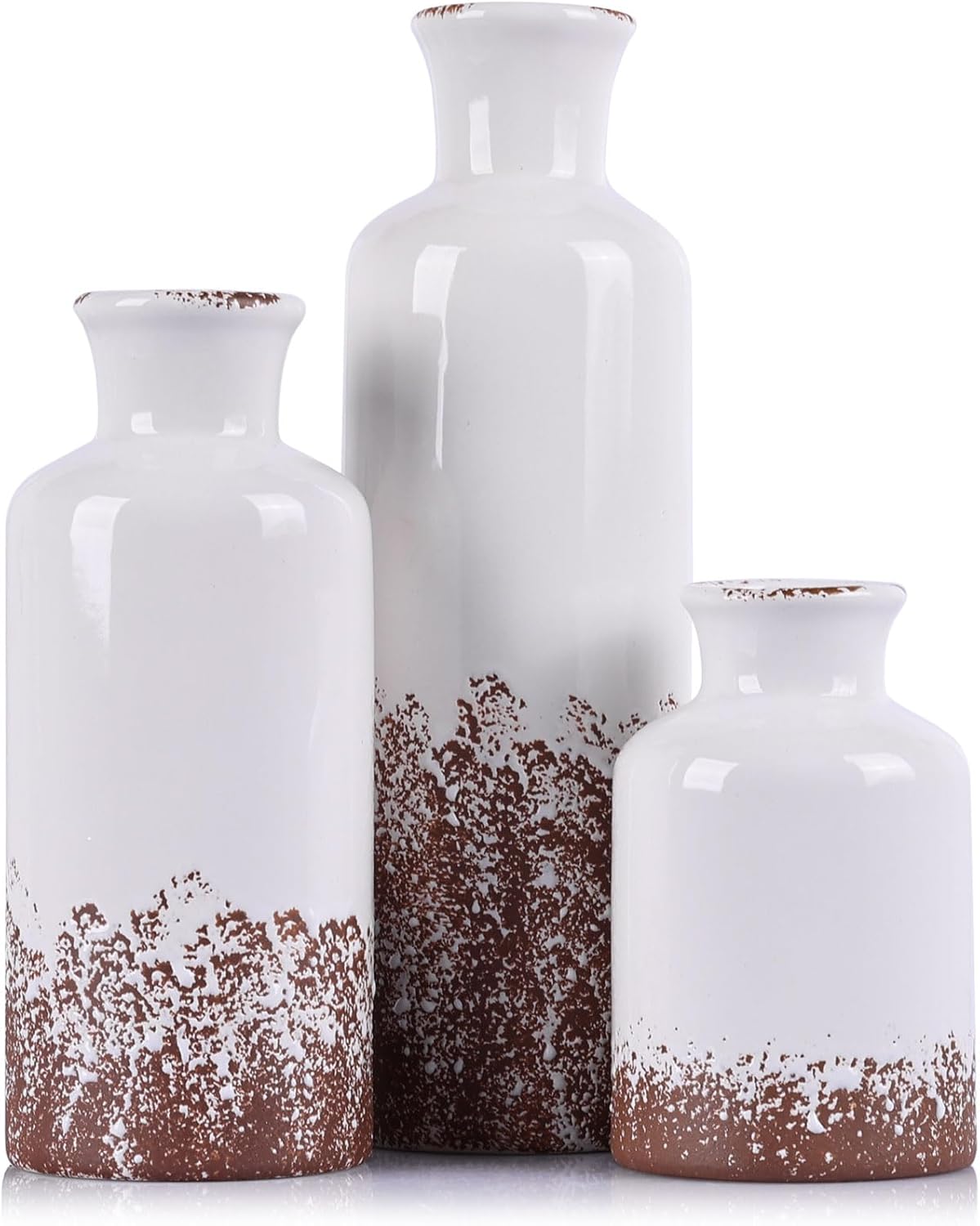 Farmhouse Beige Flower Vase — Distressed Gray
