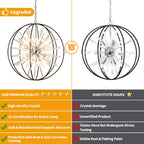 Luxe Black Chandelier — 12-Light - View 8