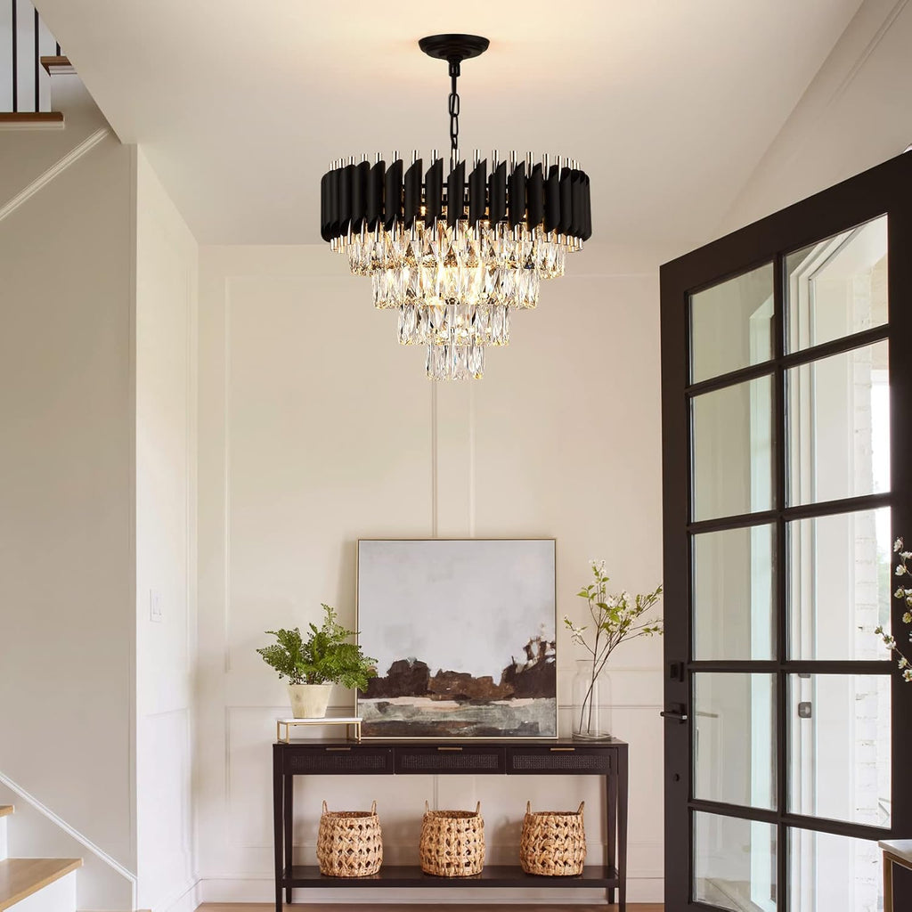 Luxe Black Chandelier — 20" - View 6