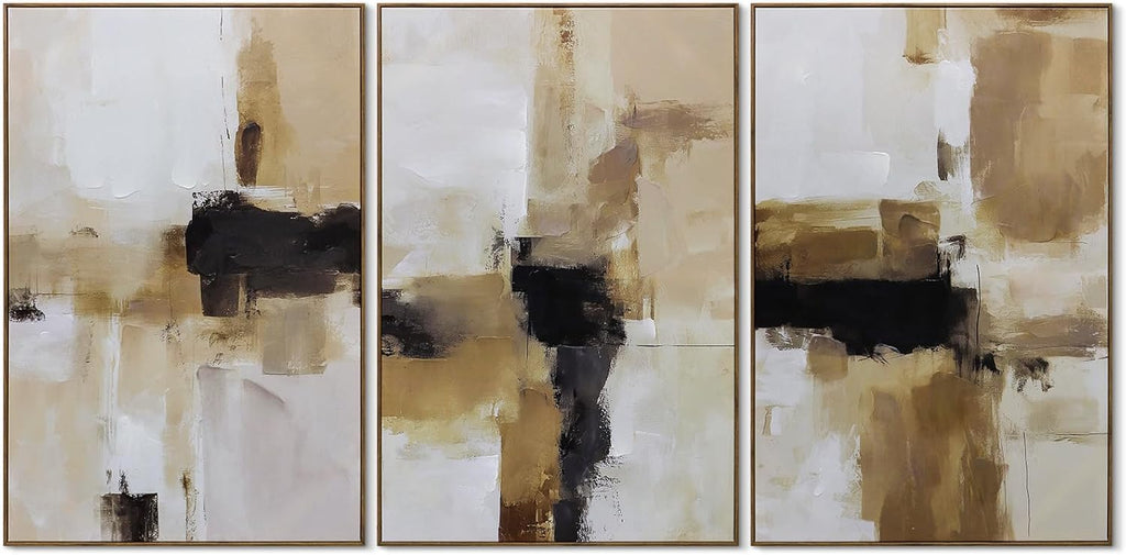 Framed Modern Beige Canvas Wall Art — 24" - View 9