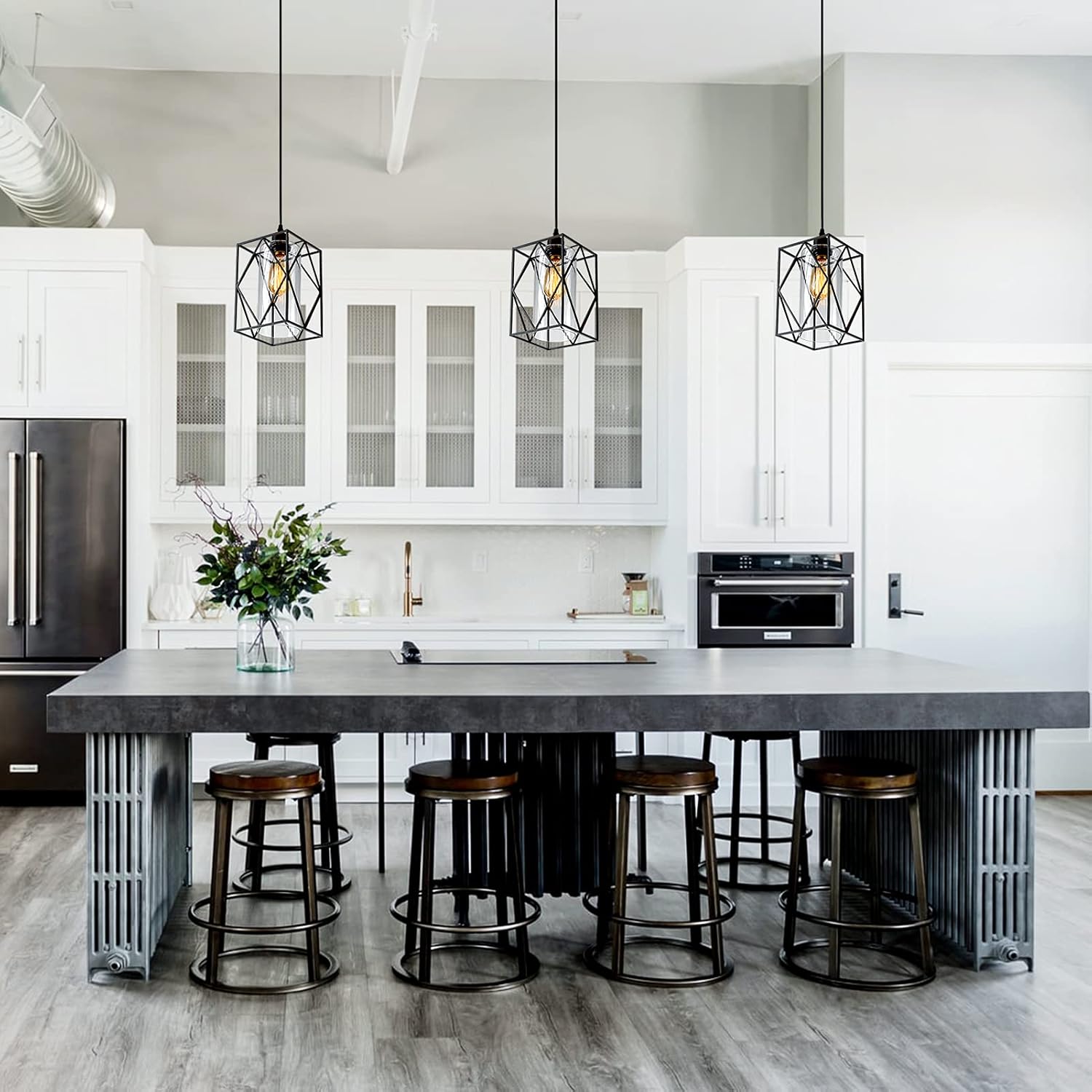 Farmhouse Black Pendant Light - View 8