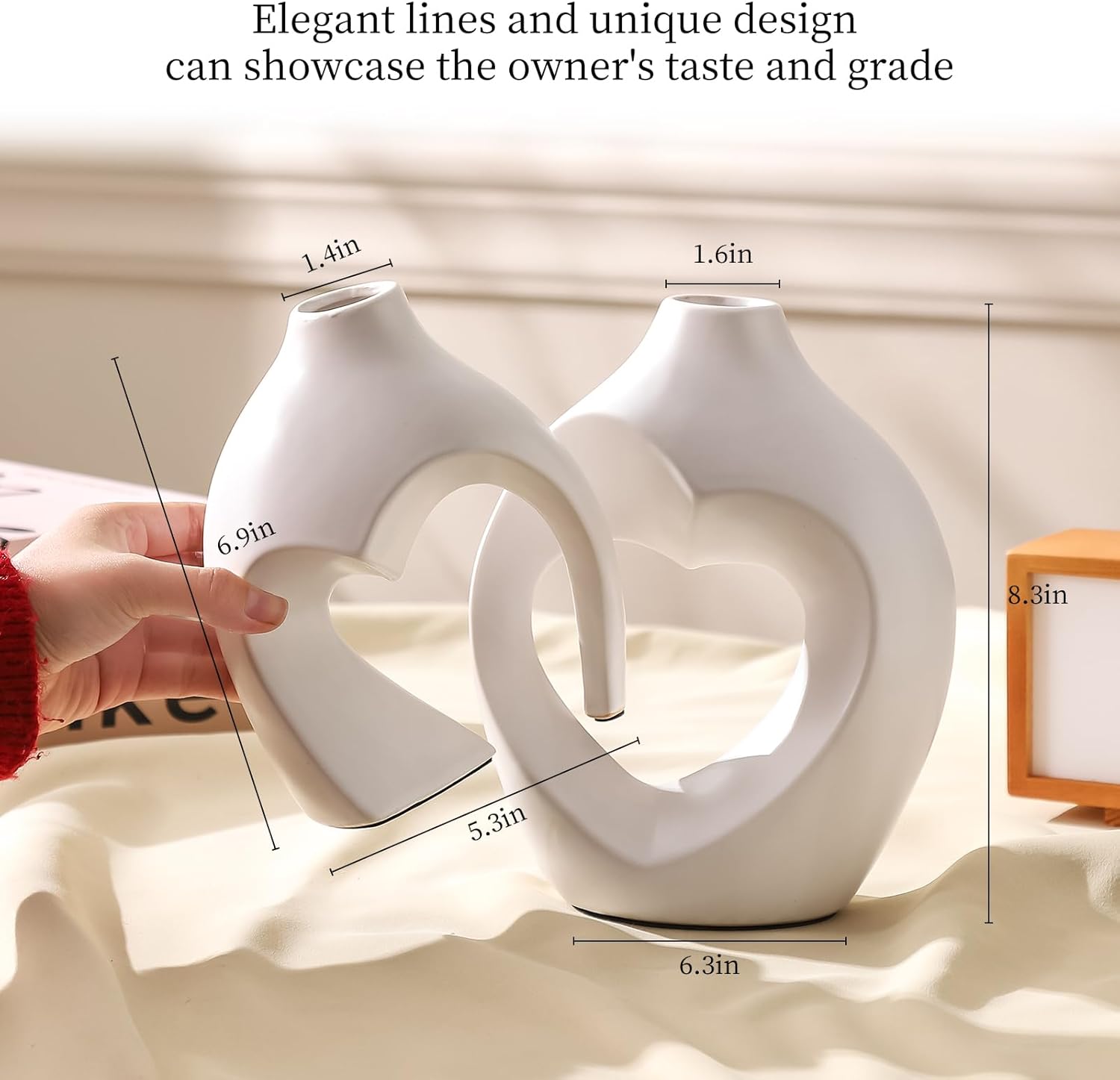 Modern Ceramic Decorative Vase — Set of 2 - View 3
