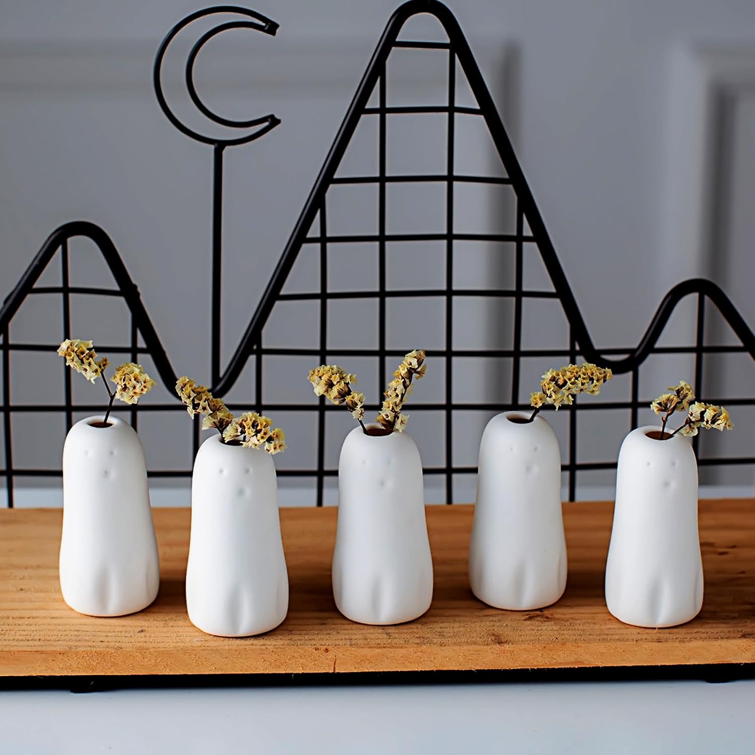 Ceramic Flower Vase — Set of 3 — 5 Pcs Ghost Vase