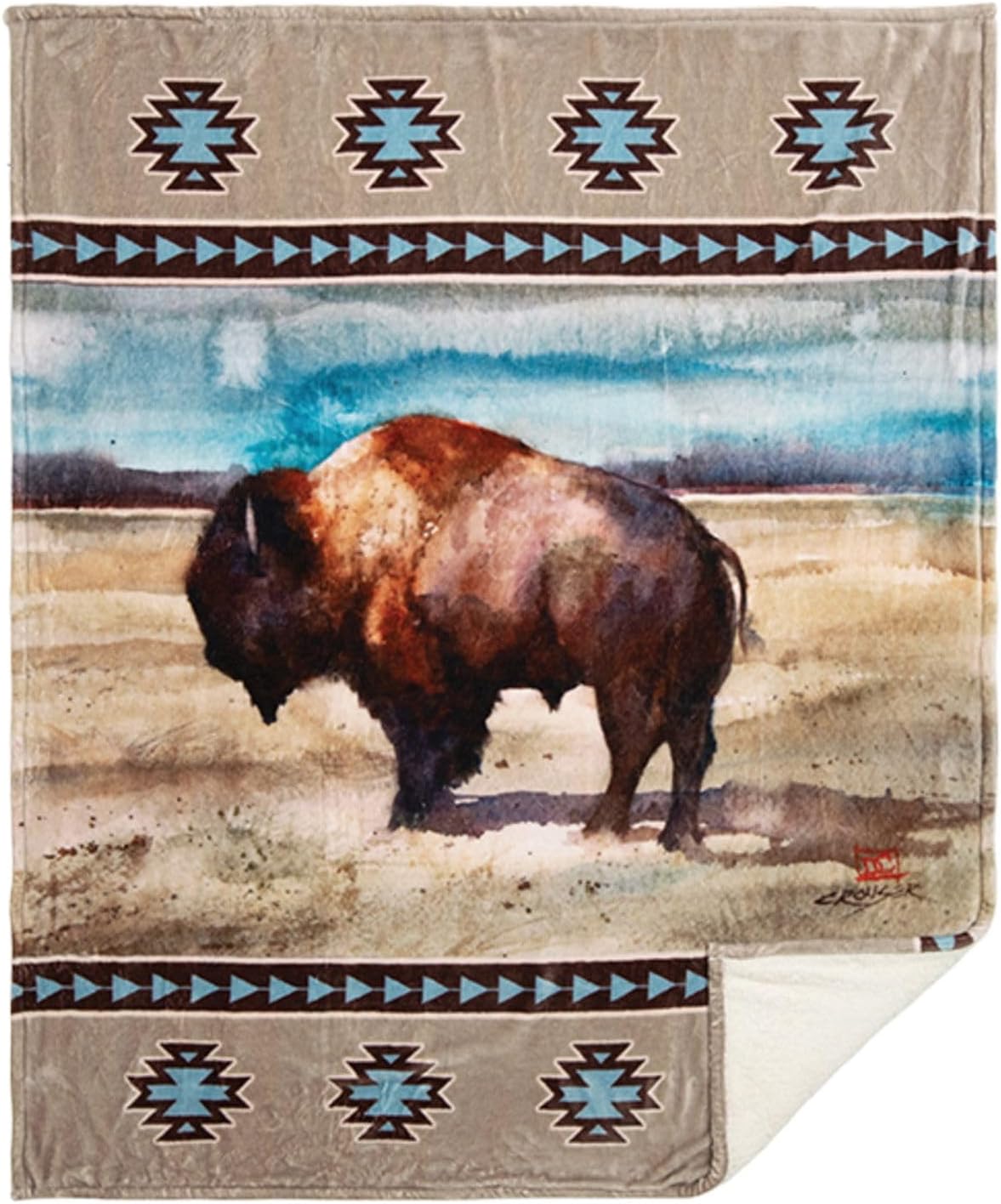 Black Throw Pillow — 54x68 — Renegade Buffalo
