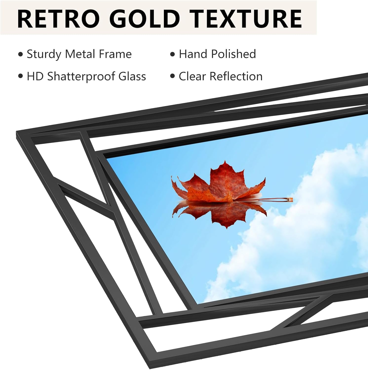 Framed Farmhouse Black Wall Mirror — 28" - View 4