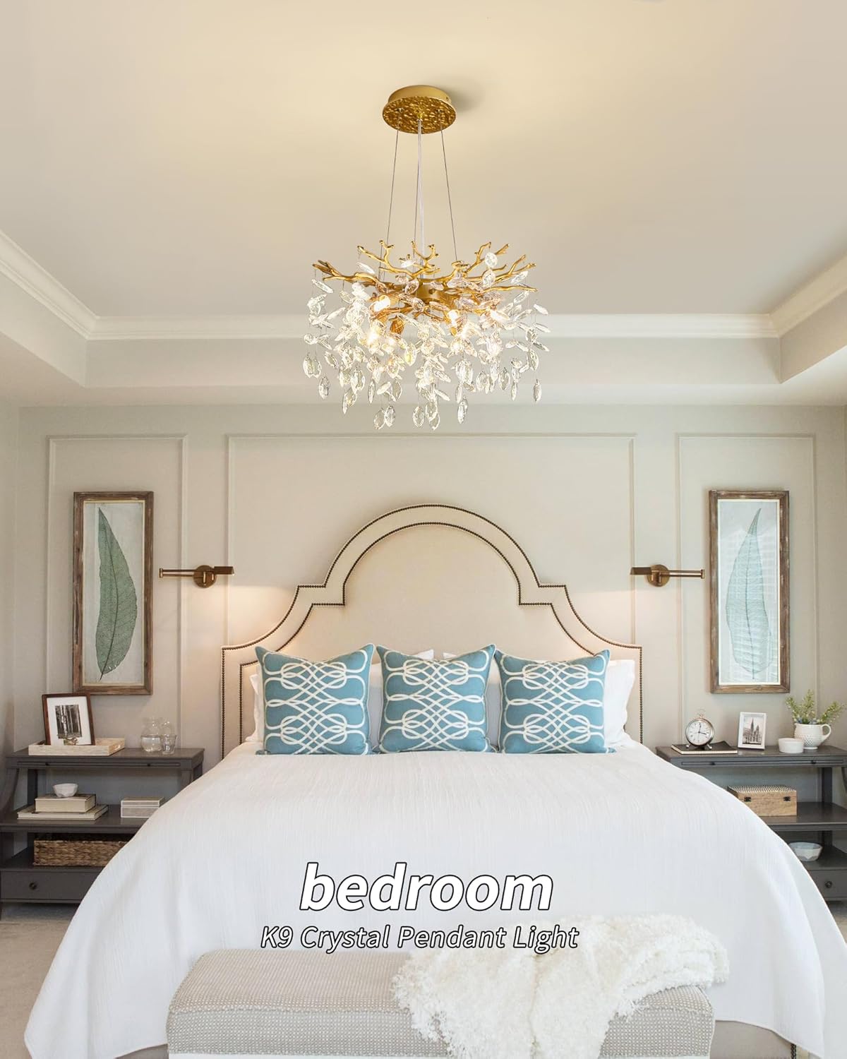 Round Luxe Black Chandelier — 6-Light - View 7