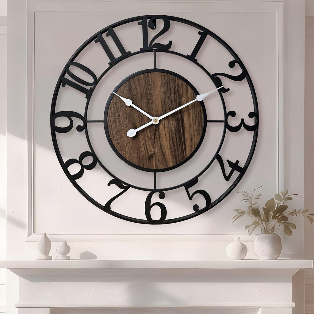 Battery Operated Farmhouse Black Wall Art — 30" — Black Arabic