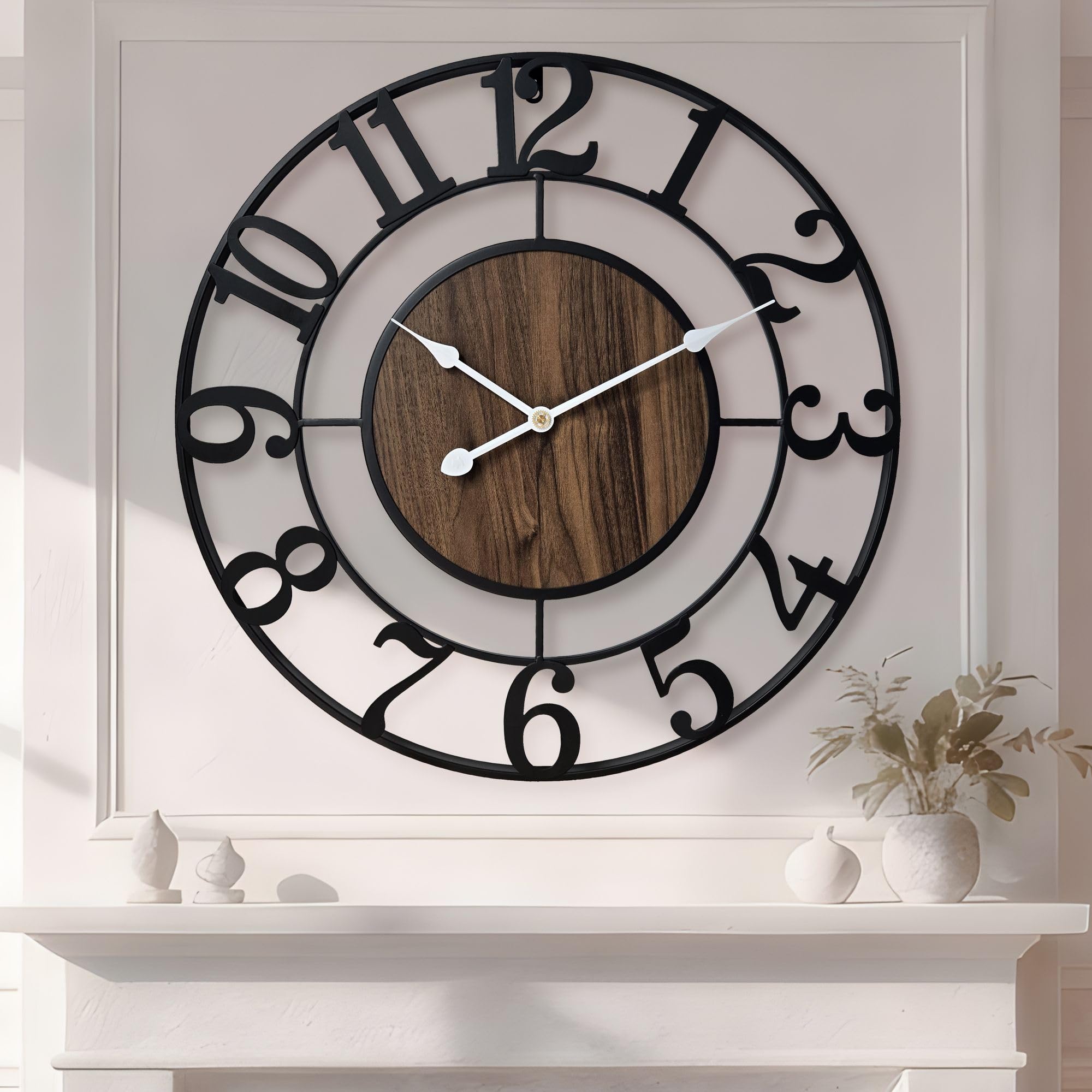Battery Operated Farmhouse Black Wall Art — 30"