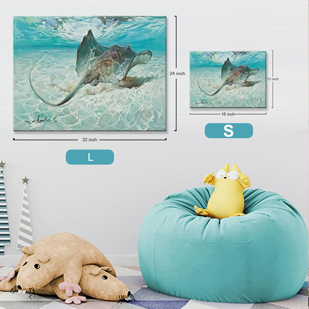 Framed Grey Canvas Wall Art — 16" - View 5