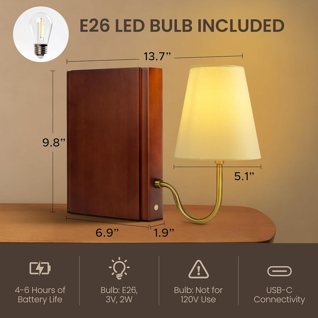 Cordless Modern Beige Table Lamp - View 2