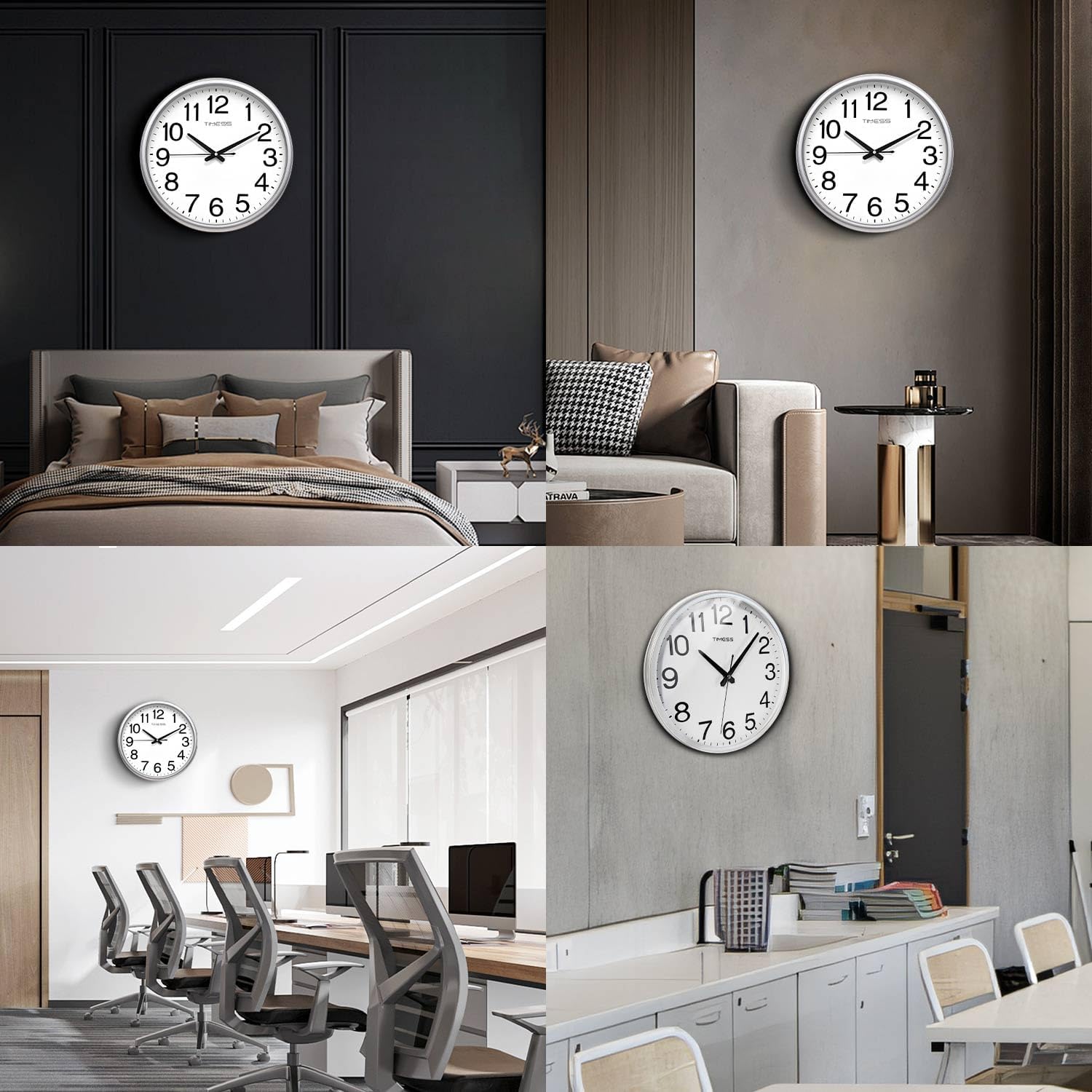 Battery Operated Modern Brown Wall Clock — 11" - View 6