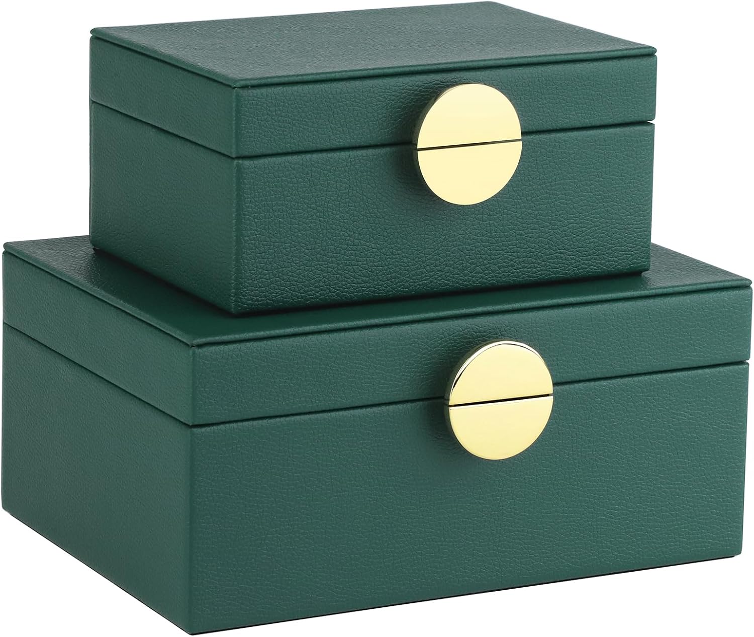 Luxe Beige Storage Basket — Set of 2 — Green