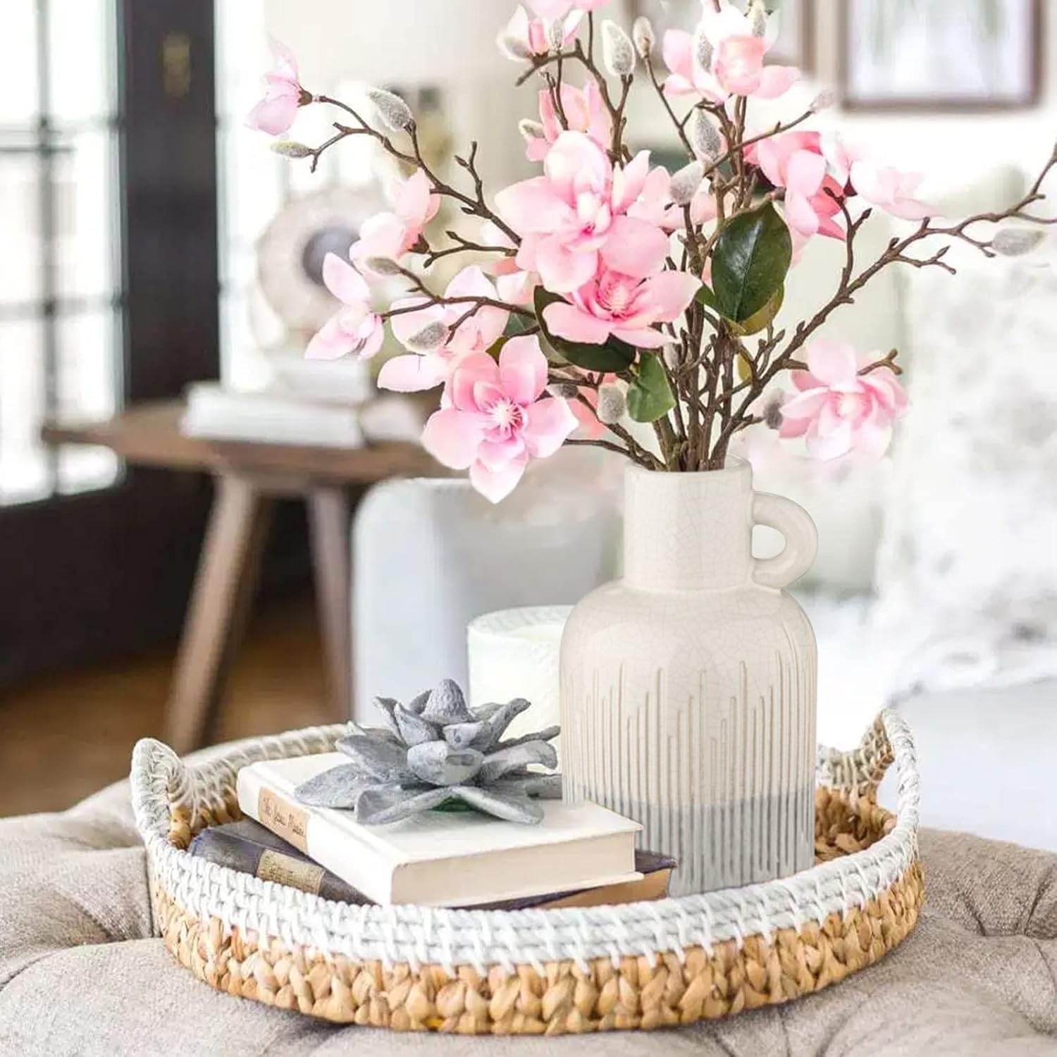 Boho Ceramic Flower Vase — 2" - View 4