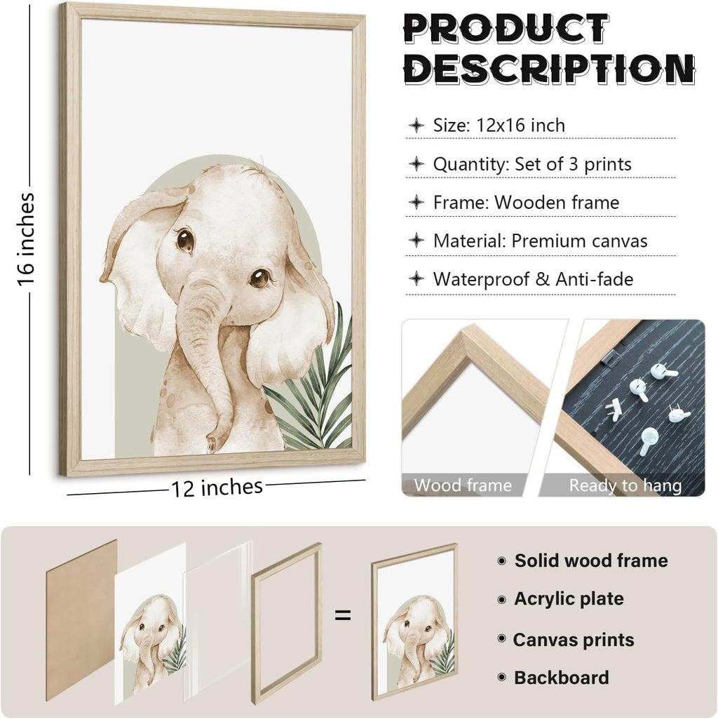 Framed Wood Canvas Wall Art — 12" - View 2
