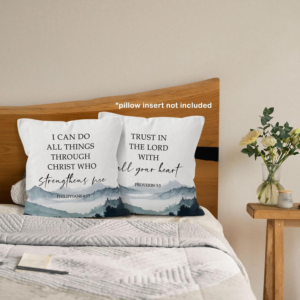 Boho Brown Throw Pillow Cover — 18x18 - View 5