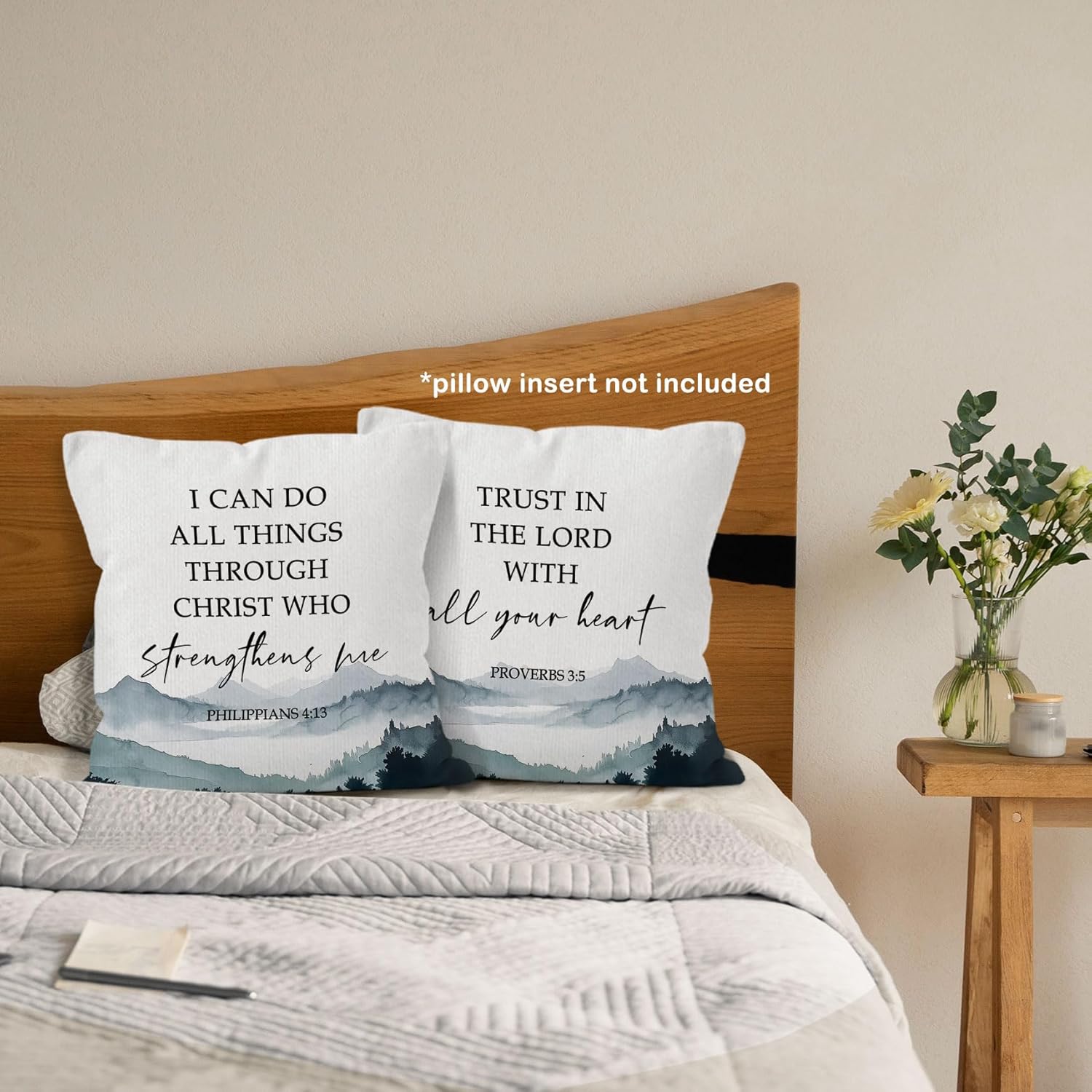 Boho Brown Throw Pillow Cover — 18x18 - View 5