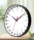 Round Modern Black Wall Clock — 12" - View 2