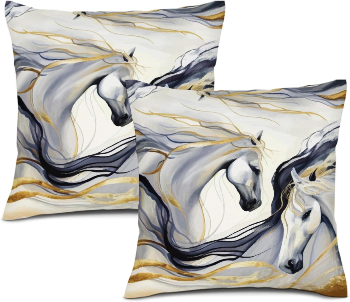 Boho Brown Throw Pillow Cover — 18" — Horse