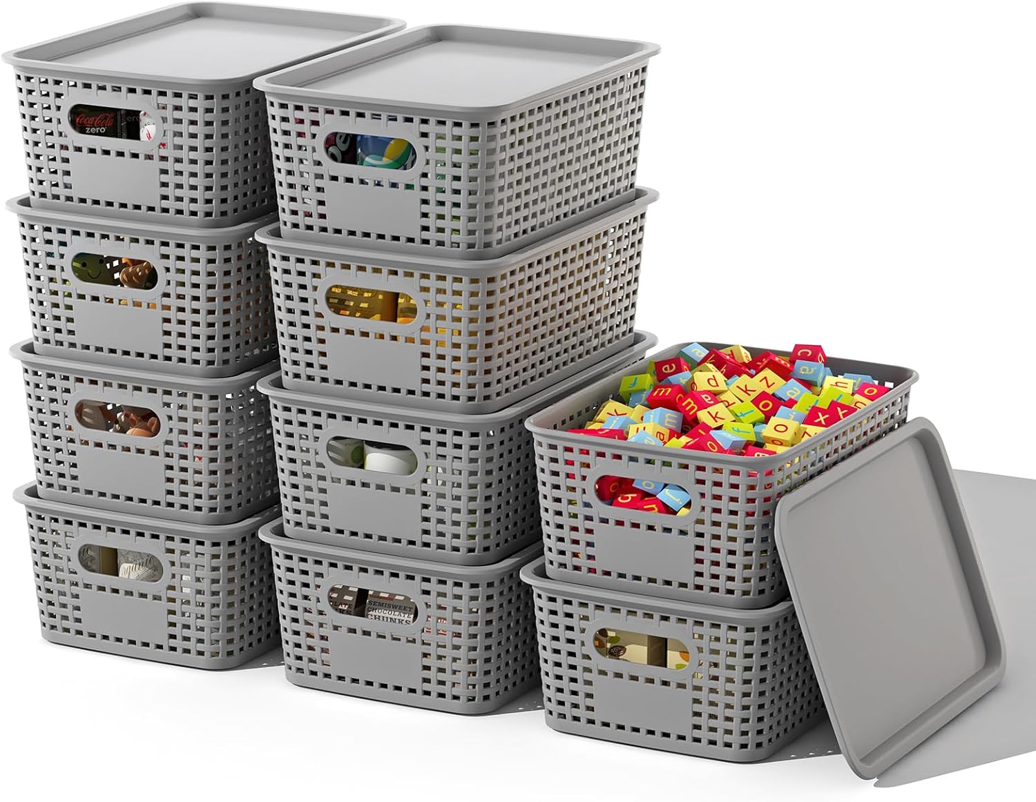 Black Storage Bin — 10 Pack