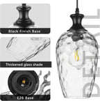 Farmhouse Black Pendant Light — 1-Light - View 2