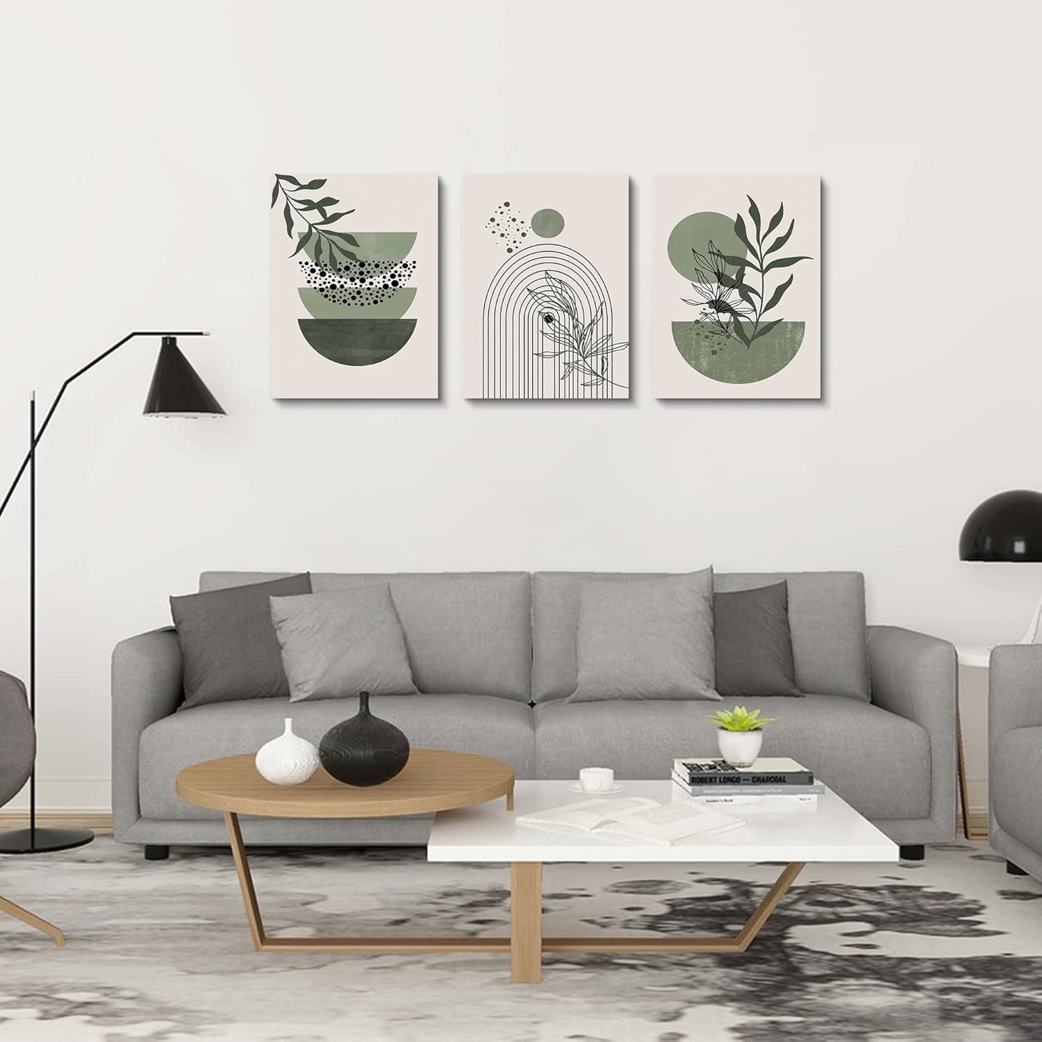 Boho Green Framed Wall Art — 16" - View 4