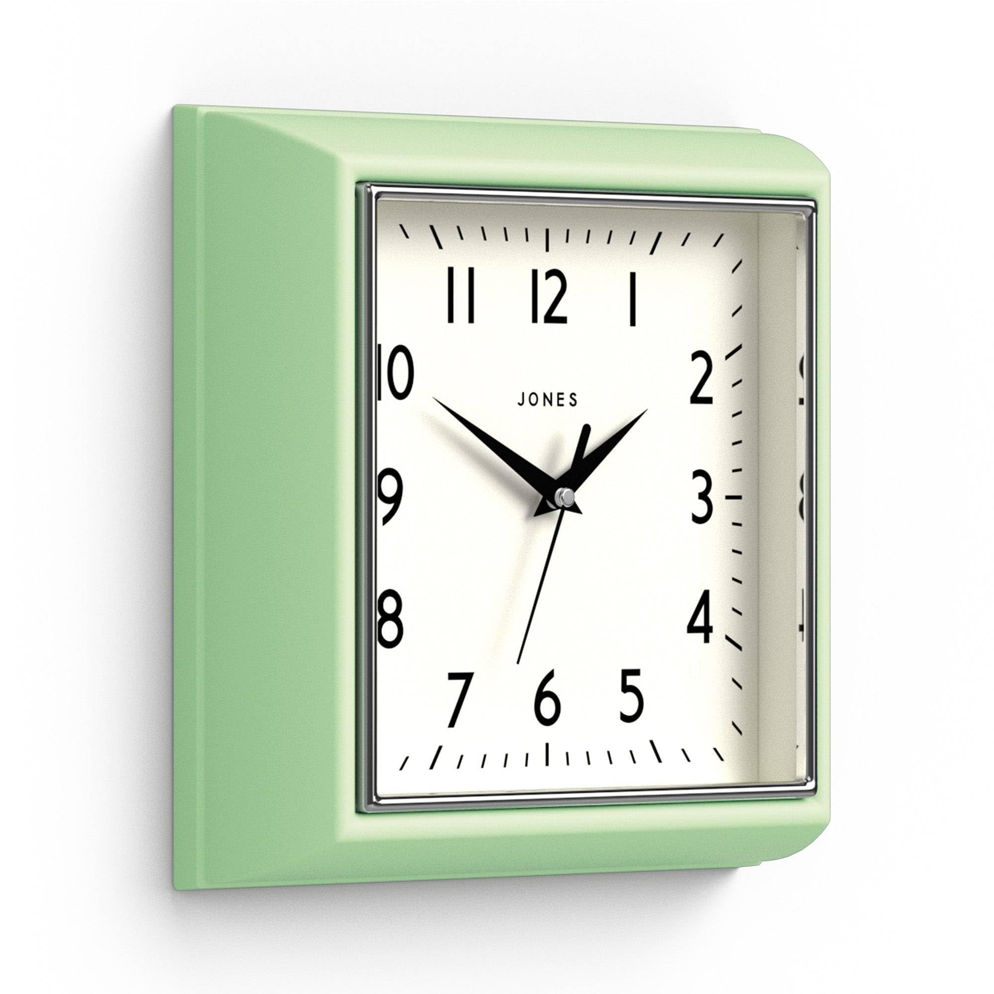 Mid-Century Black Wall Clock — 10"