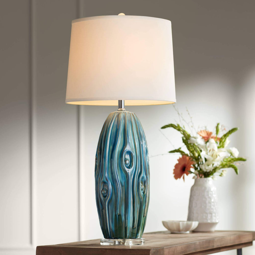 Oval Modern Ceramic Table Lamp — 31"