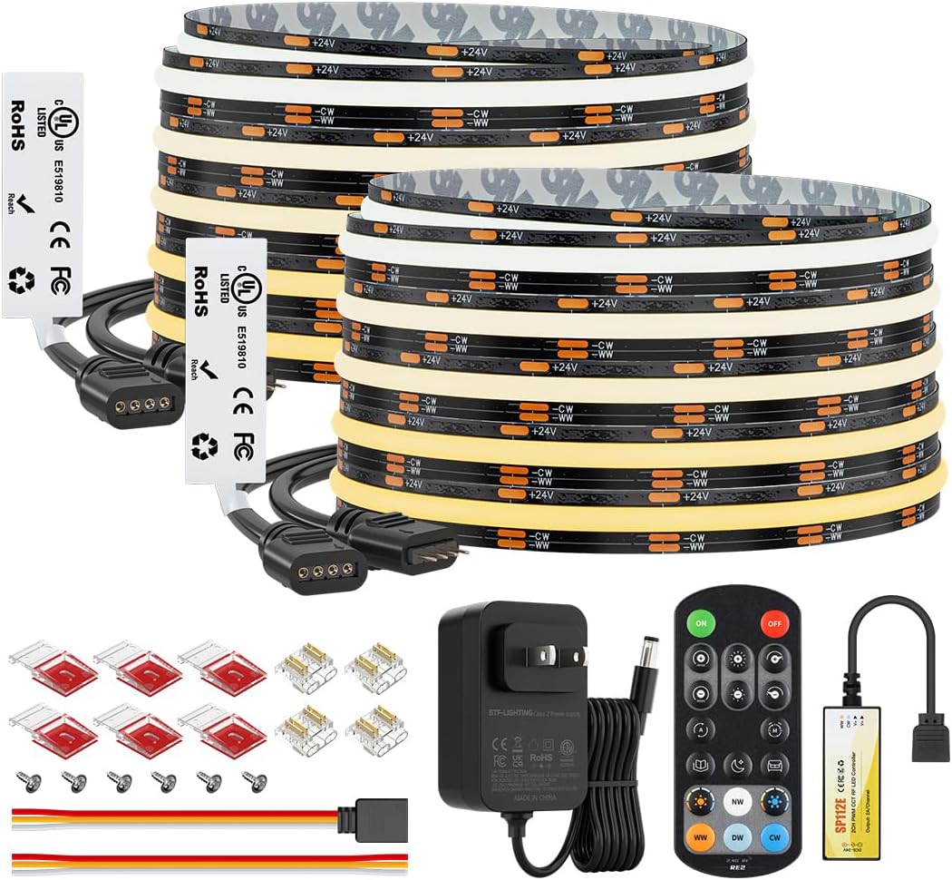 Dimmable Metal LED Strip Light — 2X16 — DC24V IP30