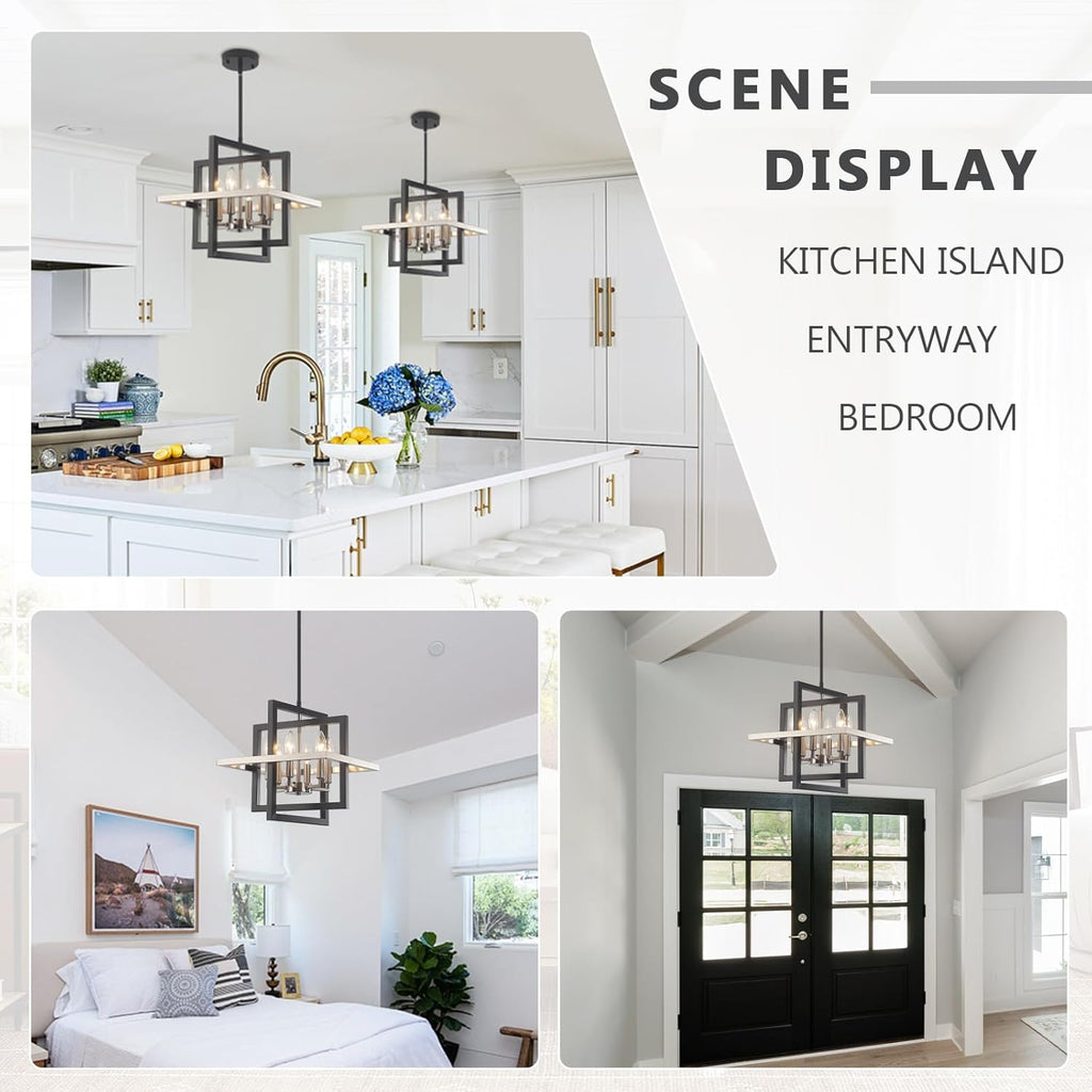 Modern Black Chandelier - View 5