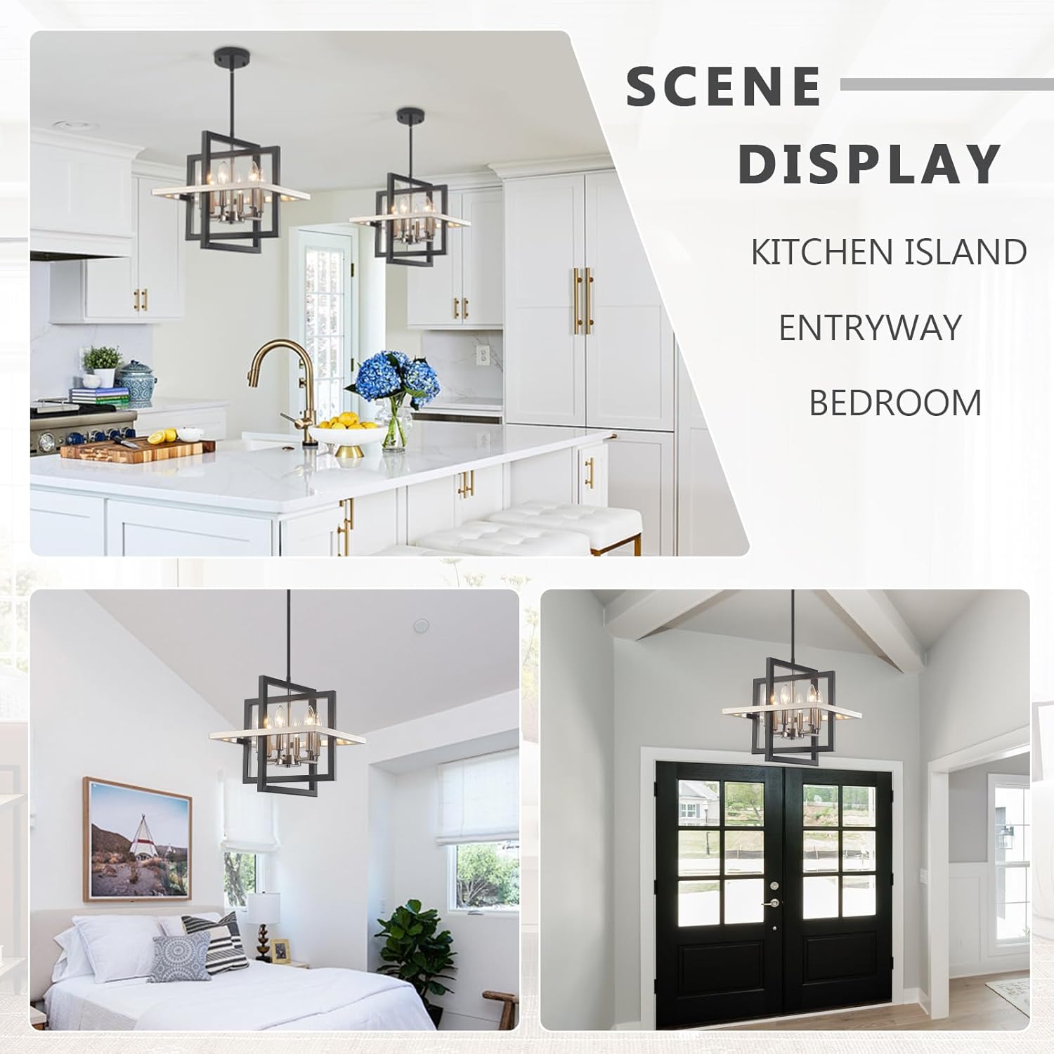 Modern Black Chandelier - View 5