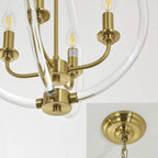 Farmhouse Metal Chandelier — 4-Light - View 7