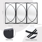 Rectangular Luxe Black Wall Mirror - View 6