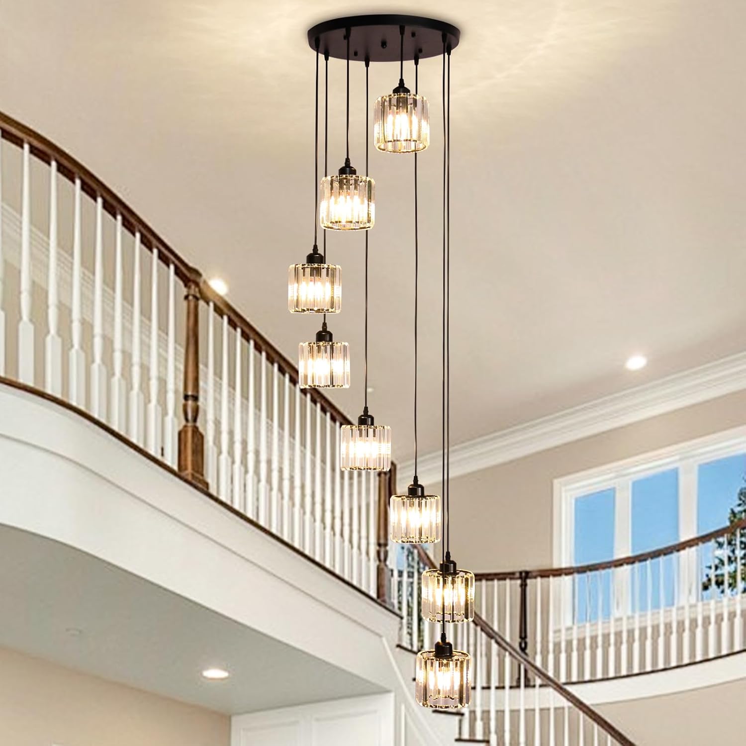 Adjustable Luxe Black Chandelier — 8T Black