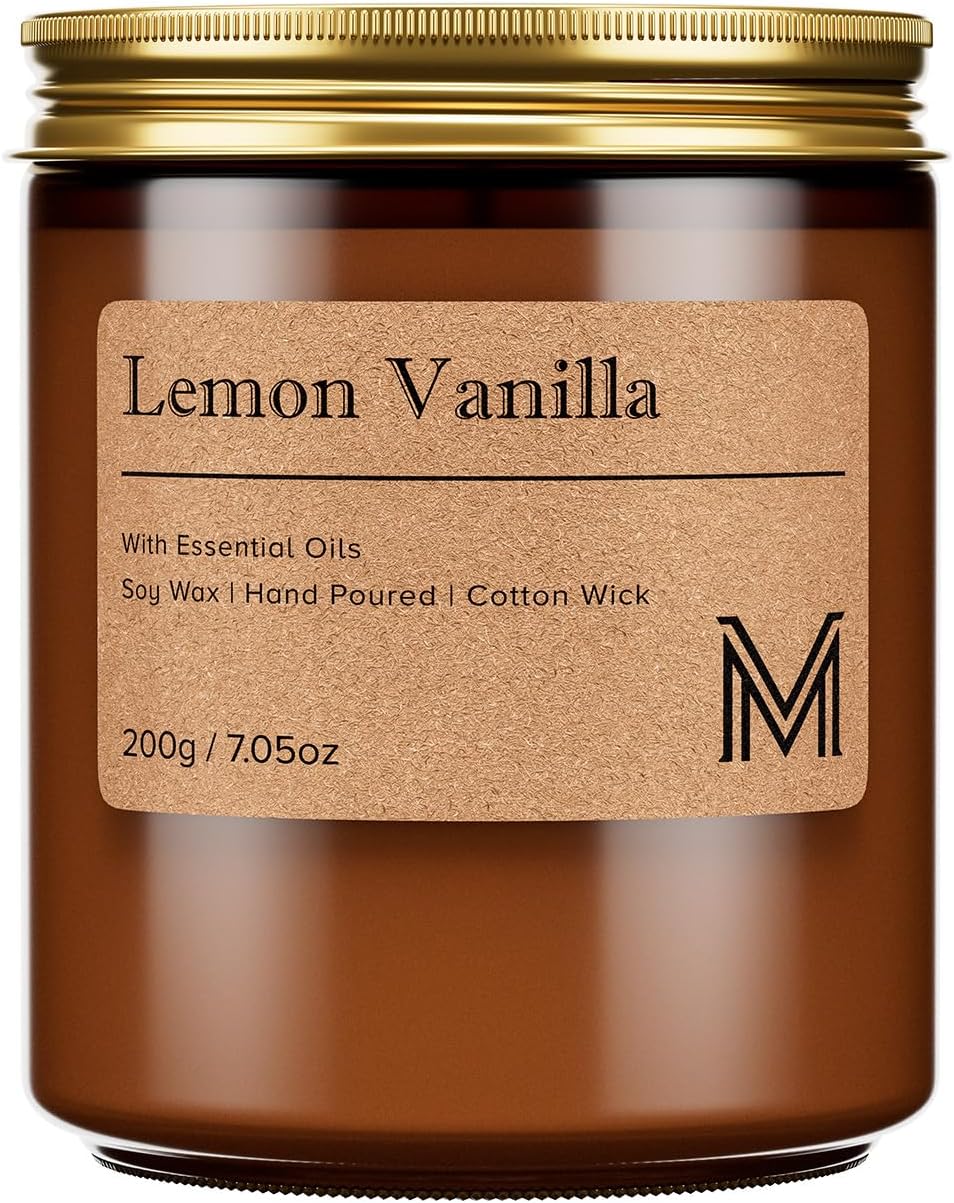 Scented Metal Candle Set — 7.5oz/Lemon Vanilla