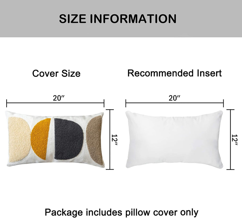 Lumbar Boho Black Pillow Cover — 20" - View 3