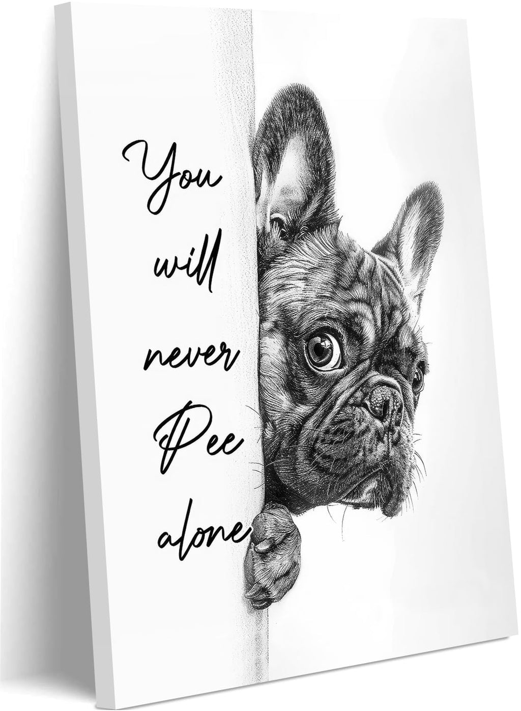 Black Canvas Wall Art — 16"