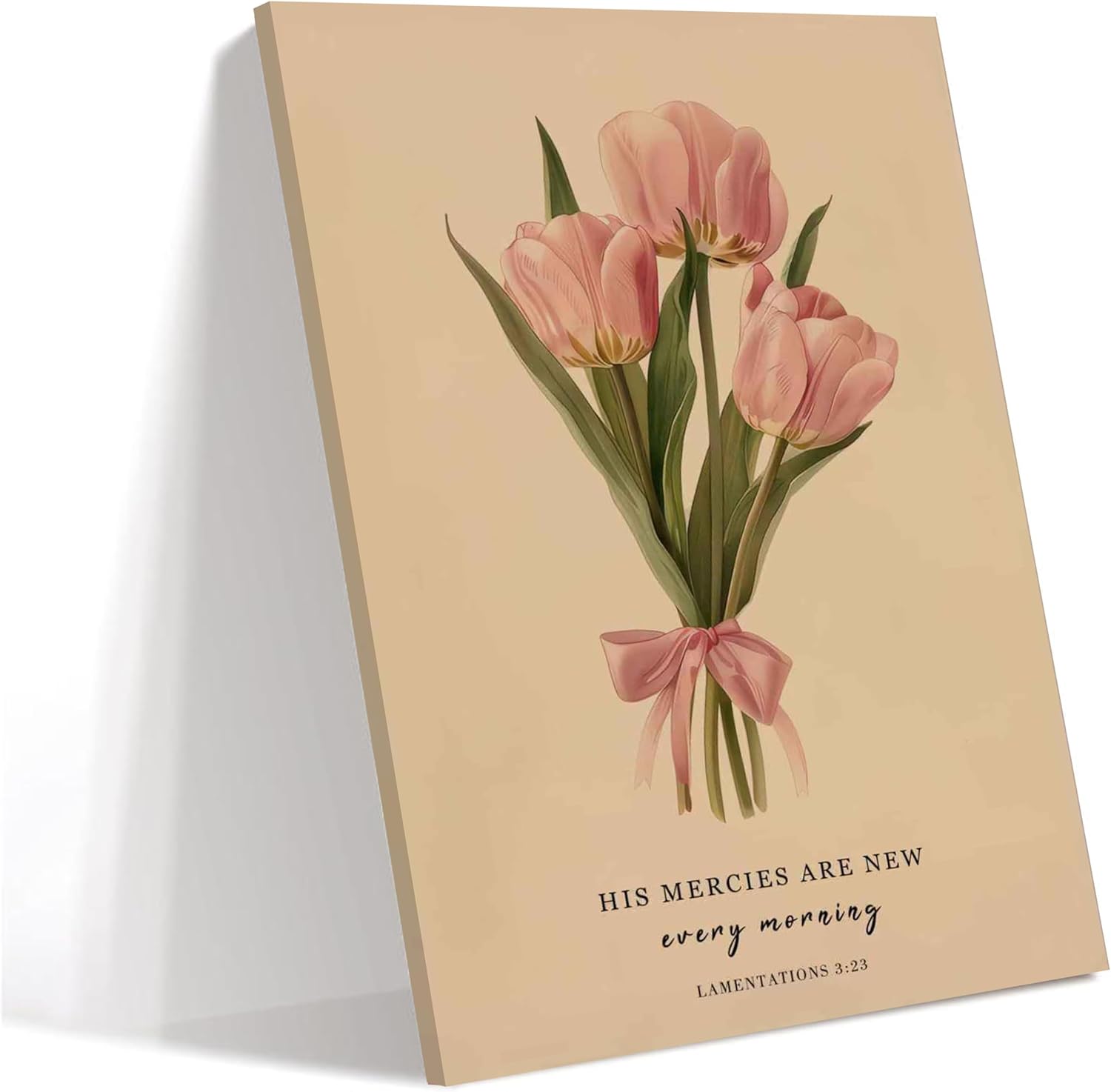 Metal Canvas Wall Art — 12X16 — Floral Scripture Canvas