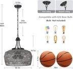 Boho Black Chandelier — 5-Light - View 3