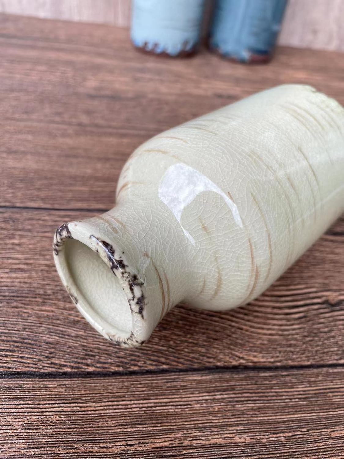 Farmhouse Ceramic Decorative Vase - View 5