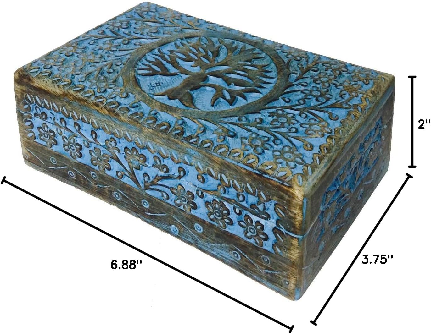 Hand-Carved Wood Home Decor — 5" - View 6