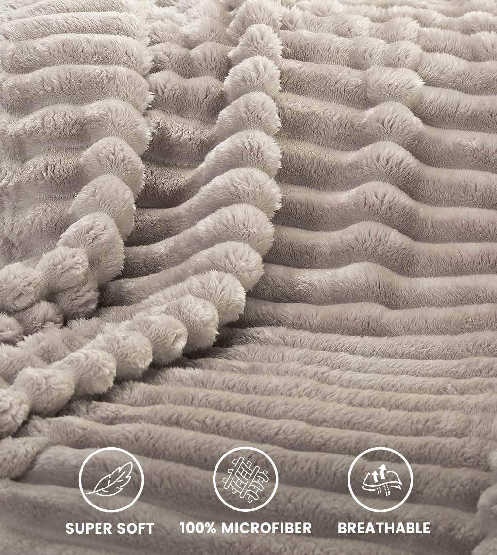 Linen Beige Throw Pillow — 60" - View 3