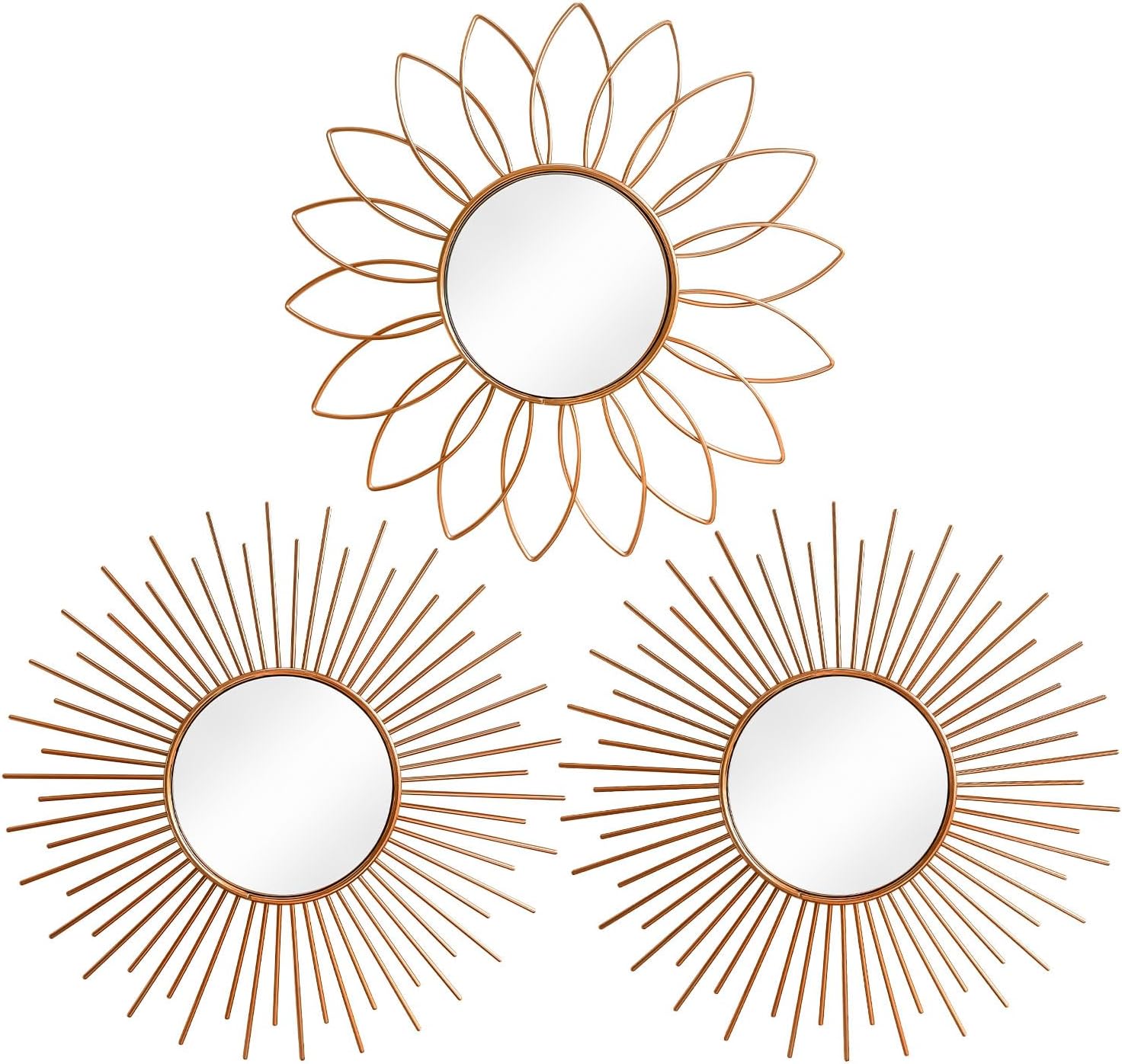 Luxe Black Wall Mirror — Rose Gold2