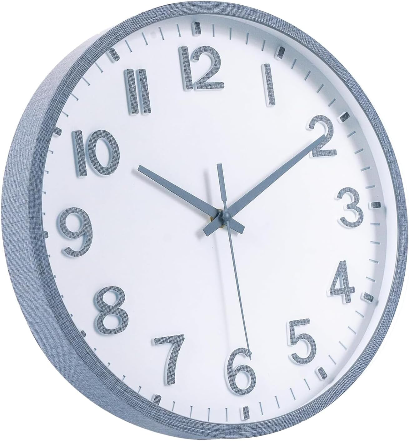 Battery Operated Luxe Beige Wall Clock — 8" — 8 inch